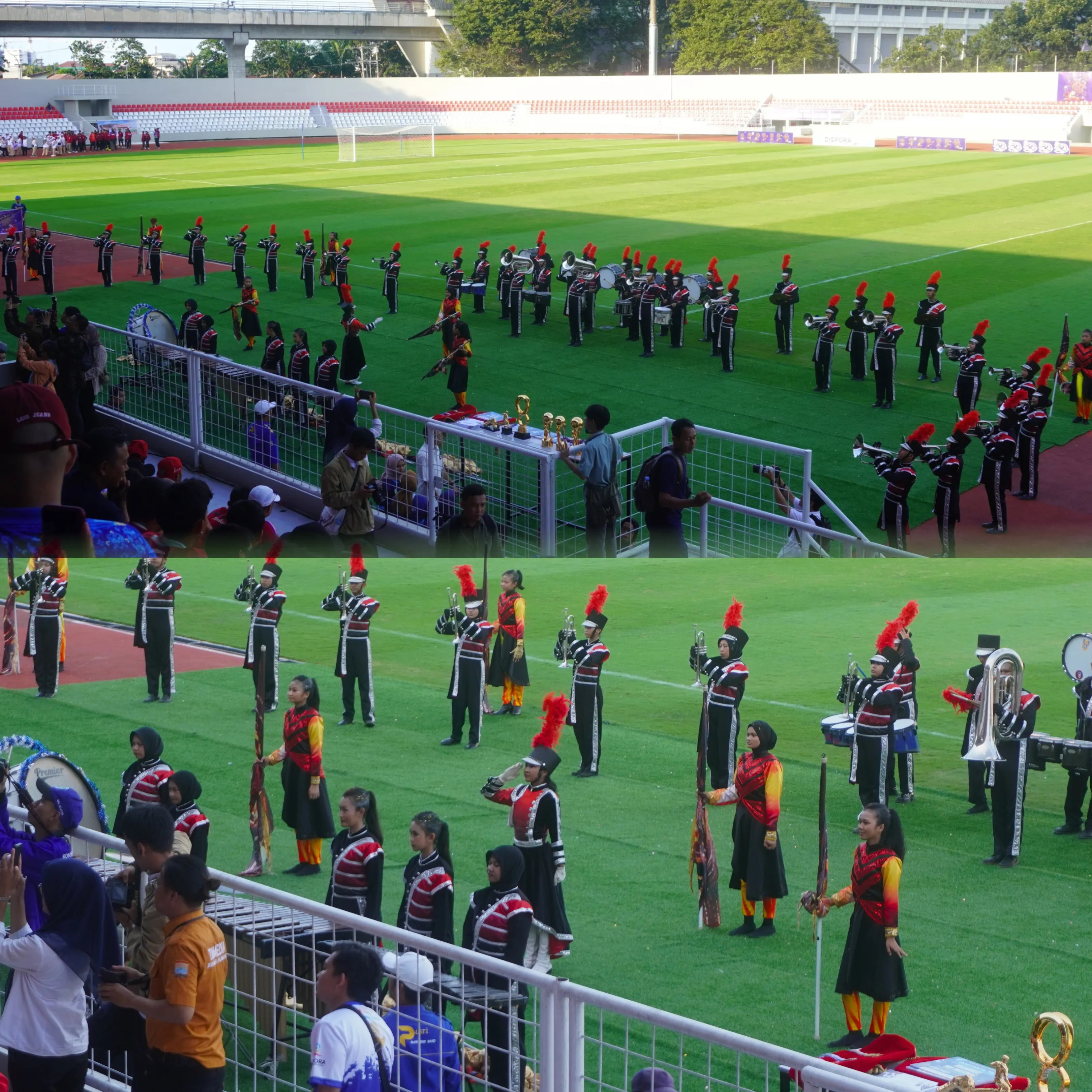 Penampilan Marching Band Dalam Opening PORPROV KOPRI 2025