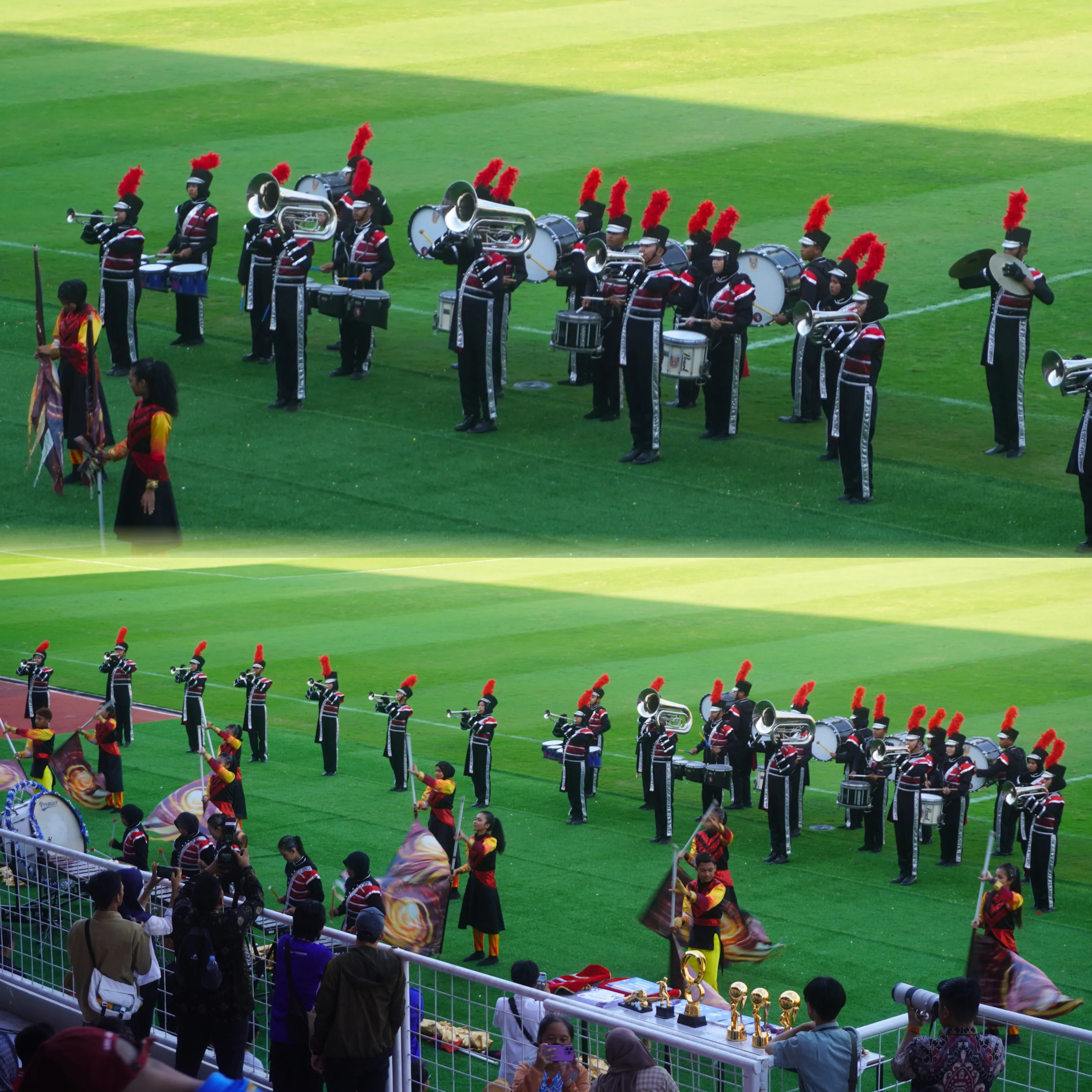 Penampilan Marching Band Dalam Opening PORPROV KOPRI 2025