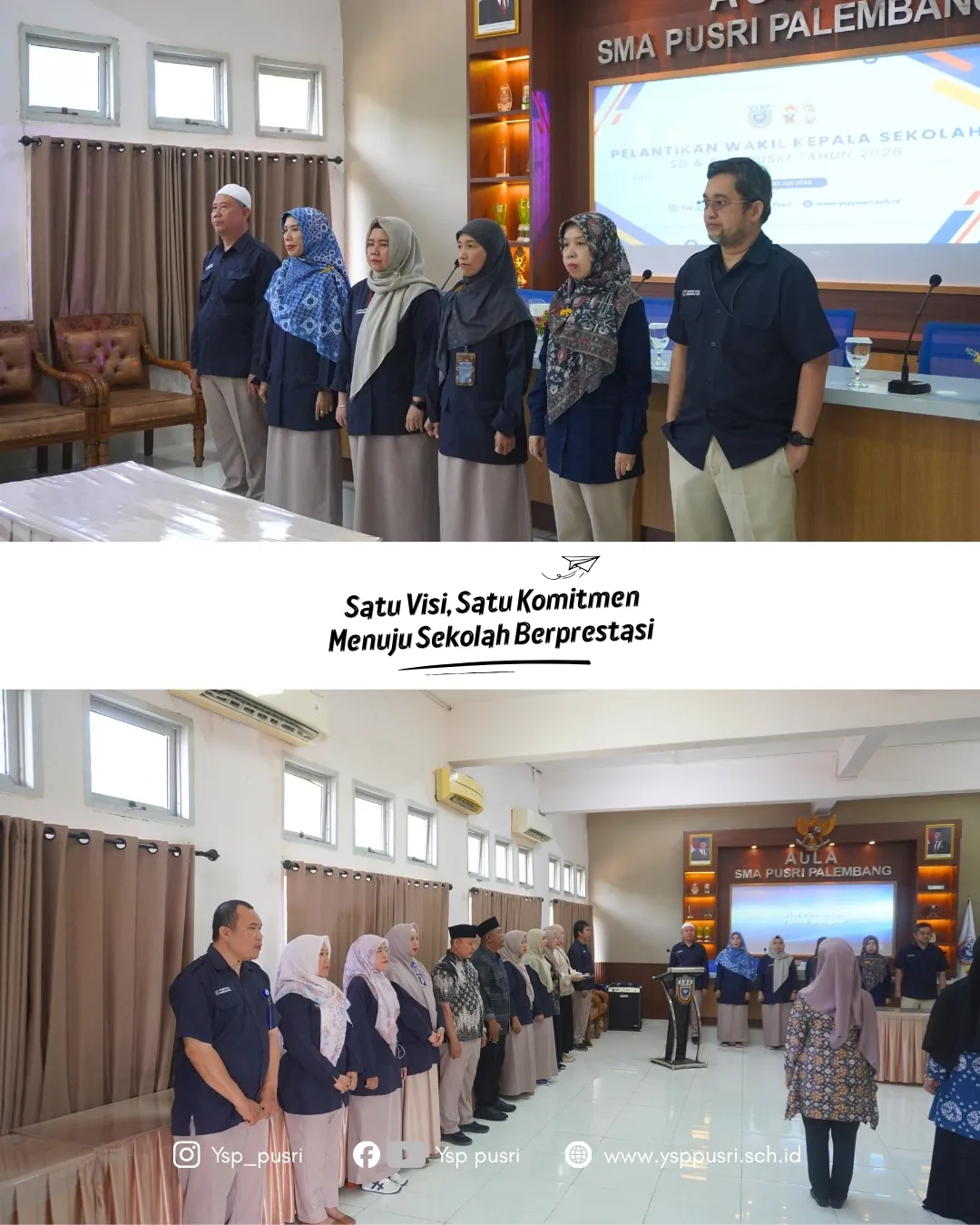 Pelantikan dan Serah Terima Jabatan Wakil Kepala Sekolah SD dan SMA Pusri