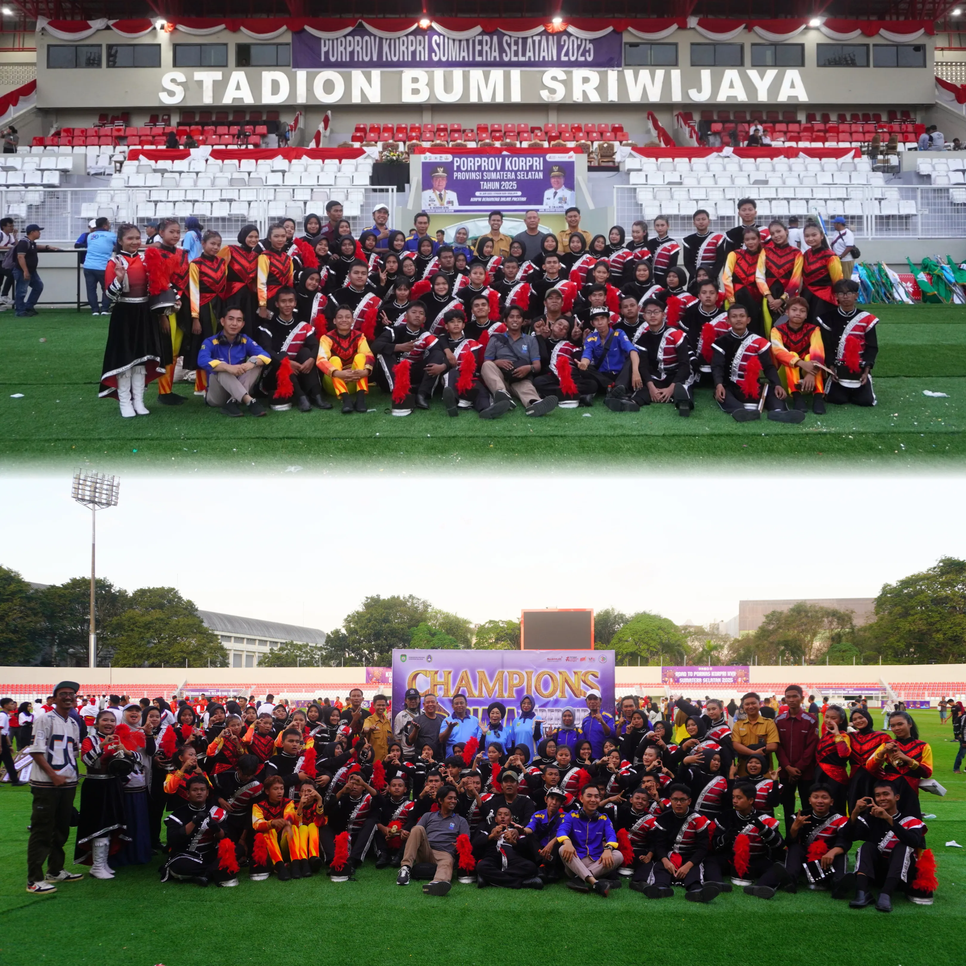 Penampilan Marching Band Dalam Opening PORPROV KOPRI 2025