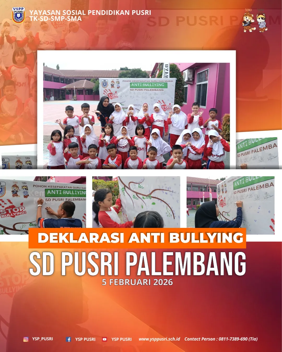 Deklarasi Anti Bullying SD Pusri Palembang